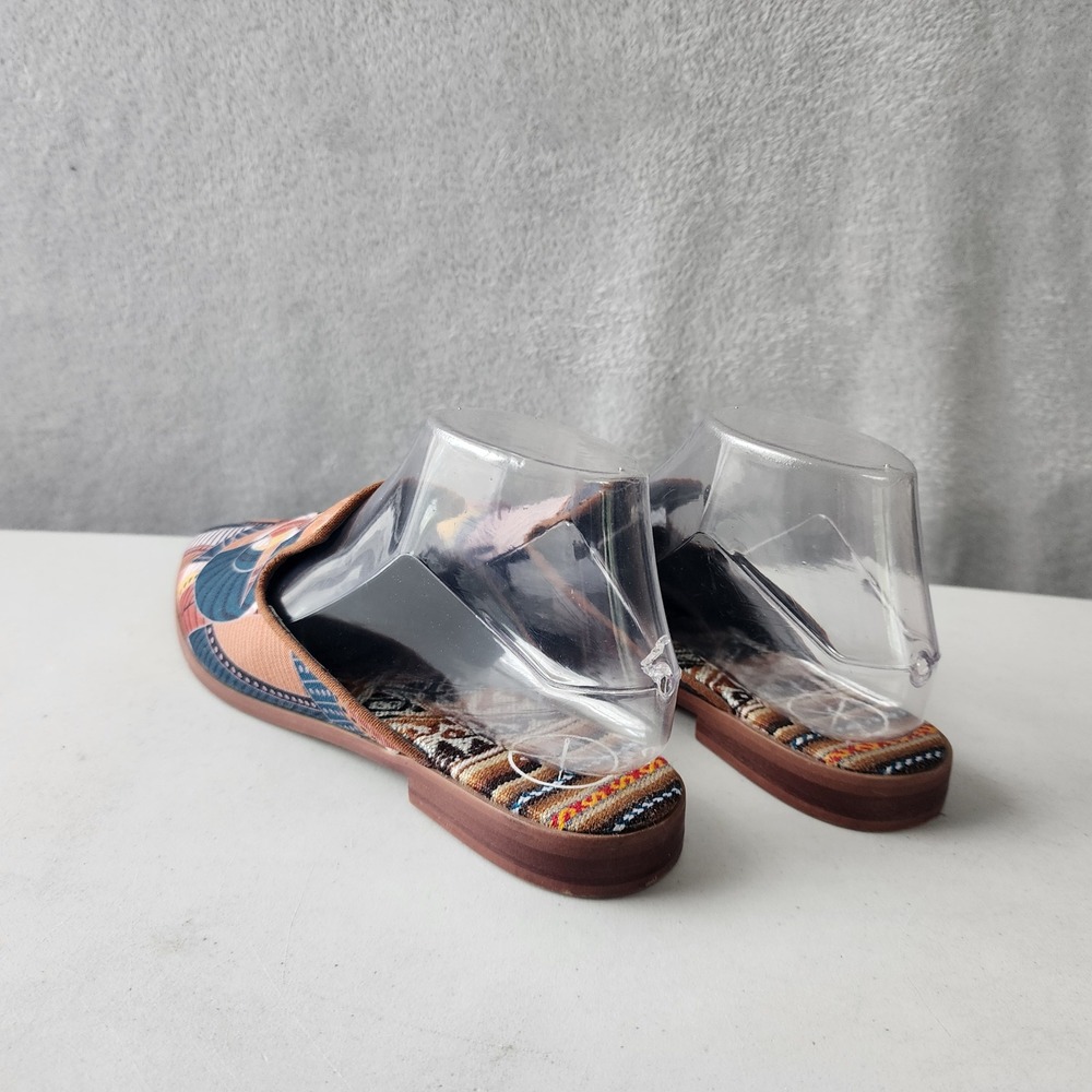 Inkkas Mule Shoes Womens 8.5 Abstract Print Handcrafted Pointed Toe Slide Cyprus - Picture 12 of 12